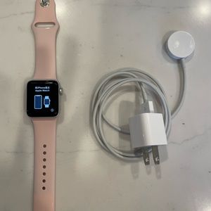 Apple Watch series 2 with pink sport band - 38mm